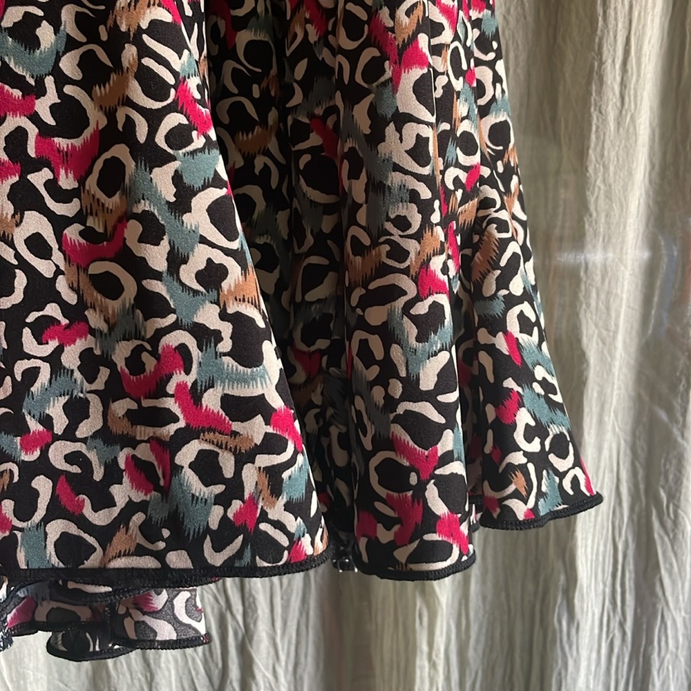 Jodifl size large belted fit and flare belted dress